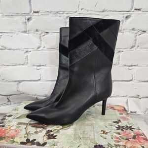 Aquatalia Miranda Black Leather Boots